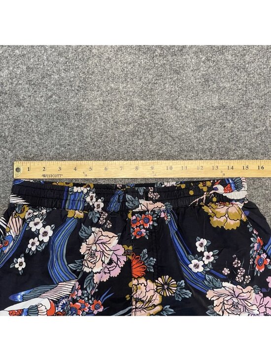 Urban Outfitters Mens Floral Nylon Swim Shorts L Black Multicolor - Picture 4 of 7